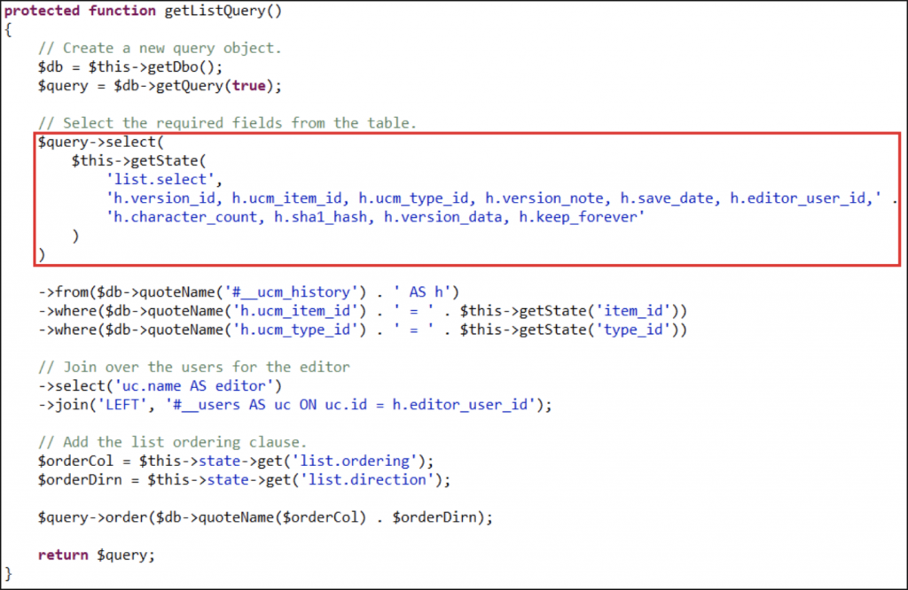 Joomla SQL Injection Vulnerability