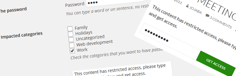 Wordpress Password protect category